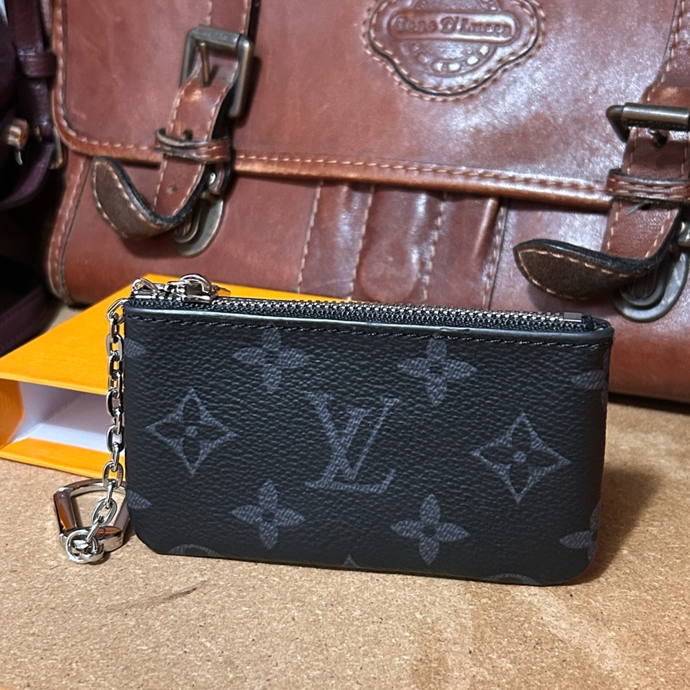 Louis Vuitton LV Monogram Cles Key Case Coin Purse Pouch Wallet